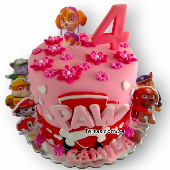 Torta Sky Paw Patrol para niña - Patrulla Canina - Cod:PWP21