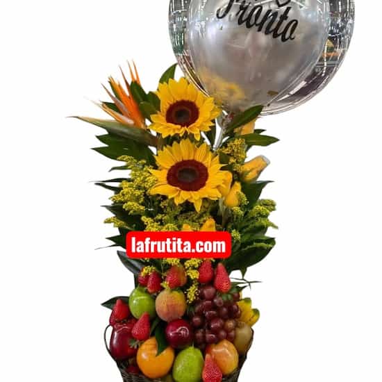 Arreglo de Girasoles y Flores con Frutas - Cod:QFA11