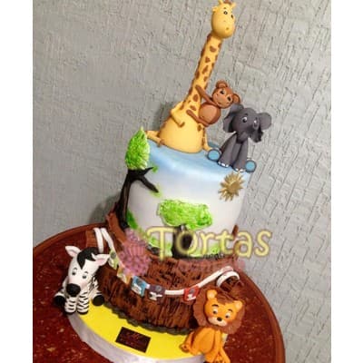 Torta Jirafa | Torta Jirafa y animales de la selva