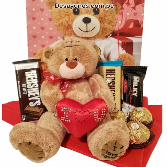 Chocolates y Oso por el dia de la Mujer - Cod:DMJ17