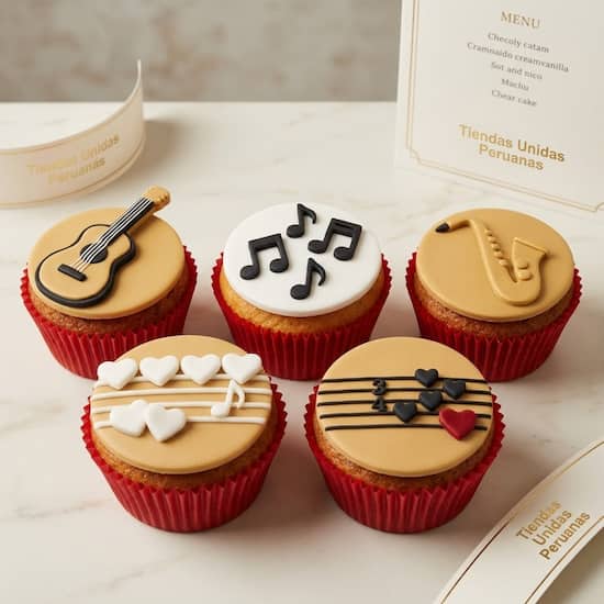 Cupcakes personalizados temática música delivery Lima Perú - Cod:SGG28