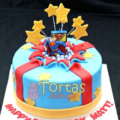 Torta de Tematica de SuperMan | Tortas de Superman - Cod:SPN03