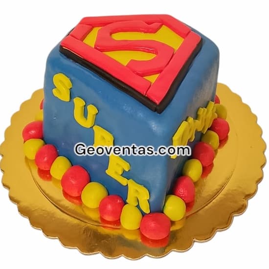 Torta Superman mediana | Tortas de Superman - Cod:SPN12