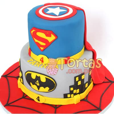 Torta de Superman mediana | Tortas de Superman - Cod:SPN13