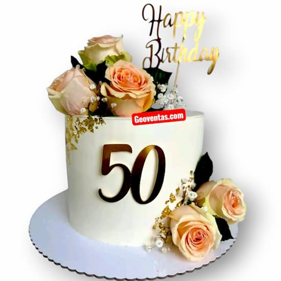 Torta Feliz Cumpleaños con Rosas - Cod:TCS18