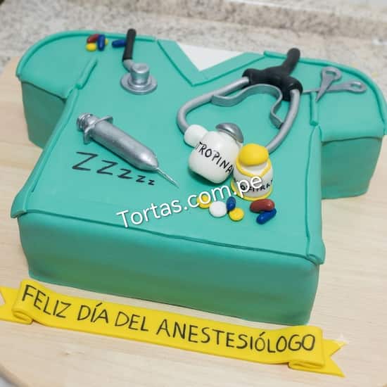 Pastel temático Día del Anestesiólogo con delivery en Lima - Cod:TDC18
