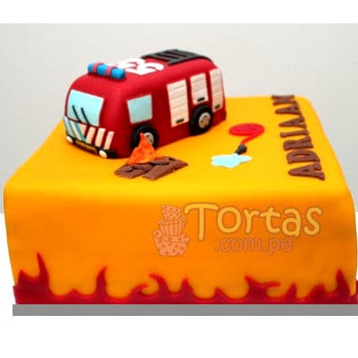 Torta bombero 13 | Torta bombero | Tortas de bomberos | Pastel de bombero - Cod:TMB13