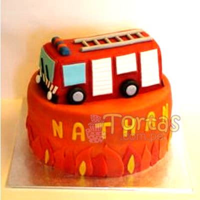 Torta bombero 14 | Torta bombero | Tortas de bomberos | Pastel de bombero - Cod:TMB14