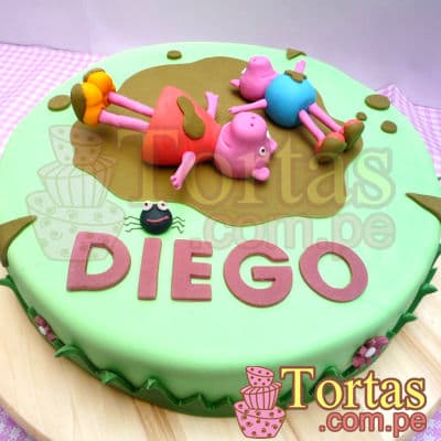 Torta de Peppa Pig la cerdita Pasteles y Regalos delivery Ate - Cod:TPE02