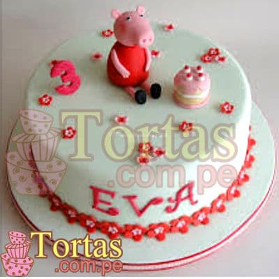 Tortas peppa | Torta Peppa Pig mediana - Cod:TPE04