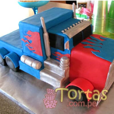 Torta de Optimus Prime | Pasteles Transformers | Tortas de transformers