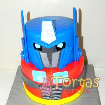 Torta Optimus Prime en 3d | Pasteles Transformers | Tortas de transformers