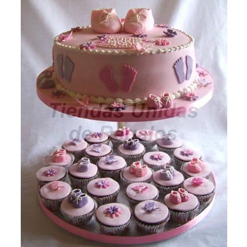 Mini tortas para baby Shower Pasteles y Regalos Delivery La Molina - Cod:WAM37