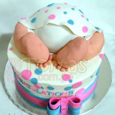 Torta Baby Shower Delivery Lima Pasteles a domicilio  - Cod:WBS11