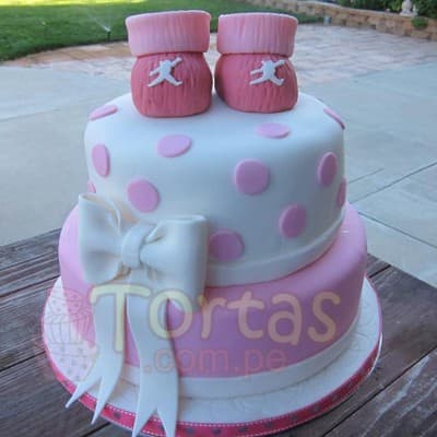 Torta Baby Shower 12 | Tortas Baby Shower Niña | Tortas baby Shower Niño - Cod:WBS12