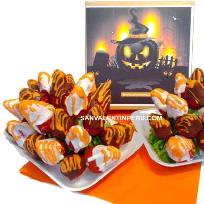 Fresas y Chocolate Halloween Regalos y Desayunos en Chosica - Cod:WHL09