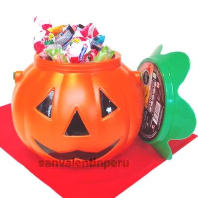 Cubo halloween con Dulces de Regalo en San Juan de Miraflores - Cod:WHL17
