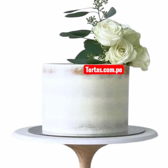 Torta Mediana Matriminio Civil Naked Cake - Cod:WMA02