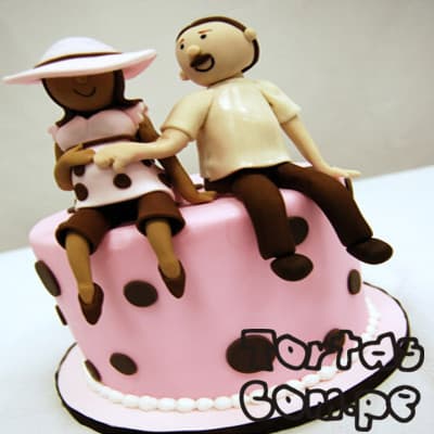 Torta Mamá Enbarazada 04 | Torta para un Baby Shower | Torta Panza de embarazada