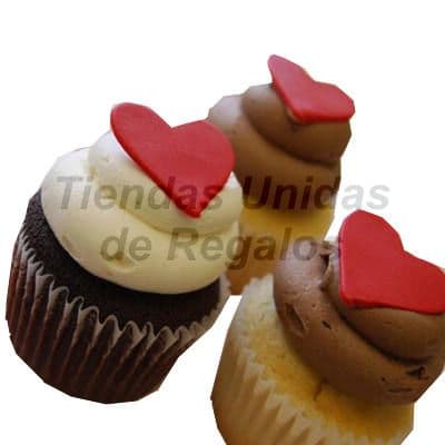 Cupcakes Corazones - Regalos Personalizados - Cod:WMF12
