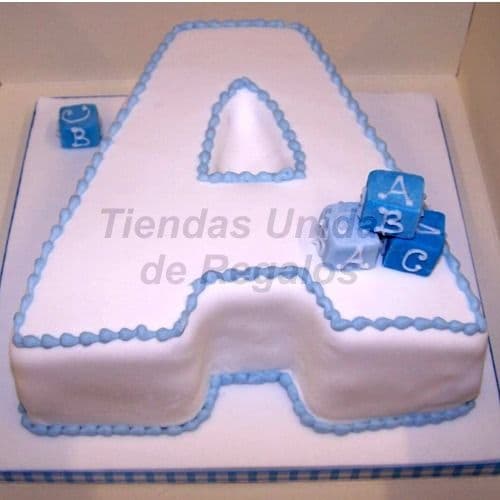 Torta en Forma de Letra 10 | Tortas Para Bebes | Pasteles para Bebes - Cod:WNA10