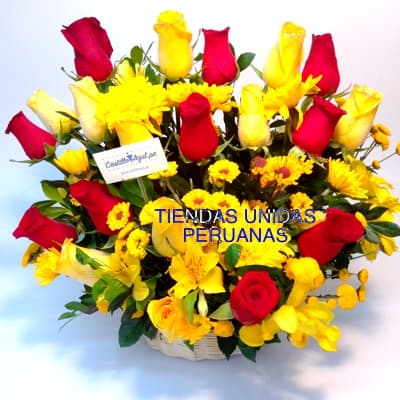 Arreglos de rosas Lima Perú en Florería Delivery a domicilio  - Cod:XBR45