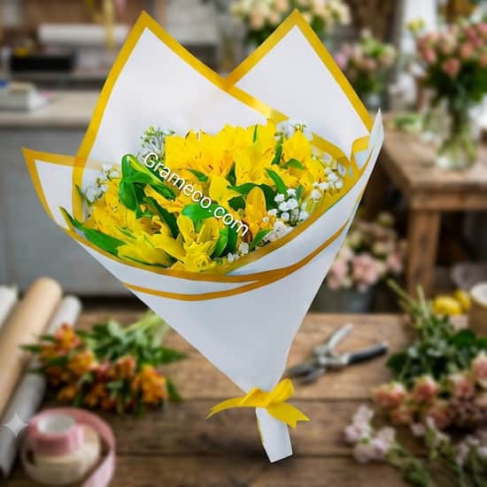 Ramo de Flores Amarillas 21 de Septiembre con Delivery en Lima - Cod:XGR02